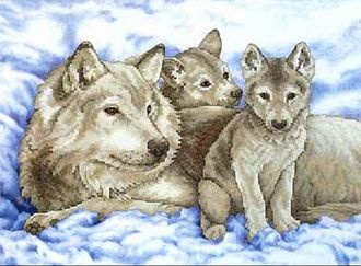 Волчица и волчата (Mother Wolf and Pups) 13130