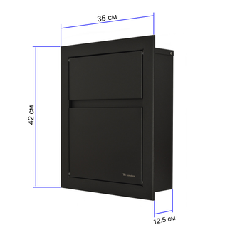 Дизайнерский почтовый ящик врезной в стену или забор дома.