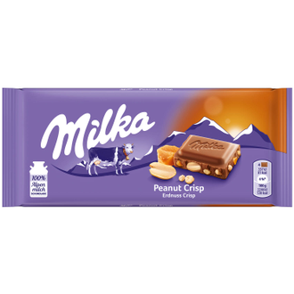 Milka Peanut Crispi Caramel 90g (24 шт)