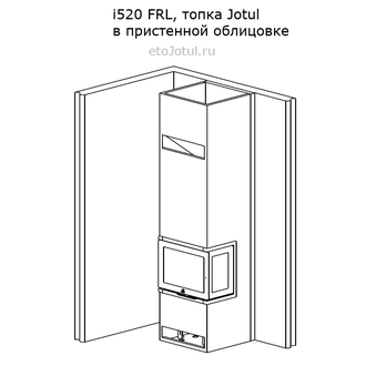 Облицовка топки Jotul i520 FRL, примерный вид с отверстиями для конвекции