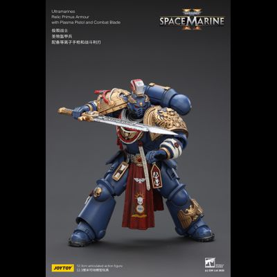 Ультрамарин в реликтовой броне (Warhammer 40K) - КОЛЛЕКЦИОННАЯ ФИГУРКА 1/18 Ultramarines Relic Primus Armor with Plasma Pistol and Combat Blade (JT02816) - JOYTOY