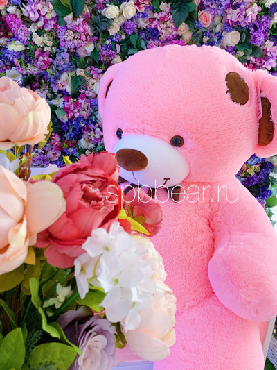 Огромный плюшевый мишка 180 см розовый Тони