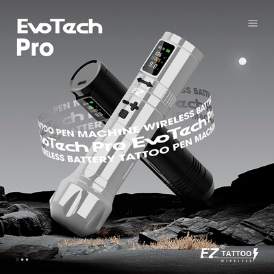 Беспроводная тату машинка EZ EvoTech Pro Wireless Battery Tattoo Pen Black