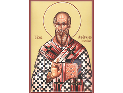 Аверкий Святитель, епископ Иерапольский, Святой равноапостольный. Рукописная православная икона.