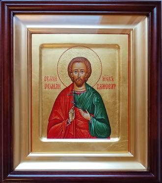 Роман Самосатский, святой мученик. Рукописная икона. 17,5х21см.