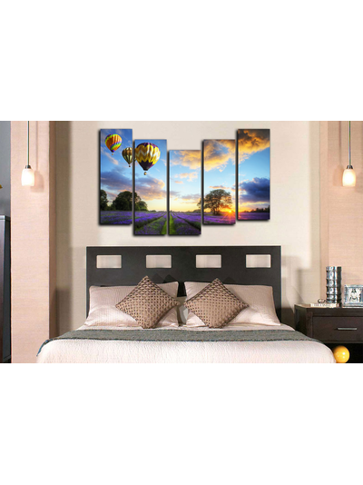 Модульная картина "Закат в полете"