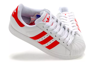 Adidas Superstar (Белые с красным)
