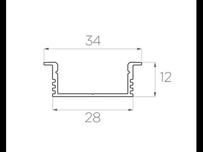 Алюминиевый профиль 4L-3412-V ANOD