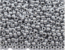 БИСЕР PRECIOSA 10/0 - 50г - 01700  НЕПРОЗРАЧНЫЙ СЕРЕБРИСТЫЙ МЕТАЛЛИК (НИКЕЛЬ)
