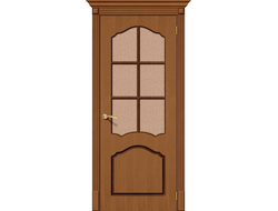 Дверь Межкомнатная - "Каролина"  Ф-11 (Орех) ПО