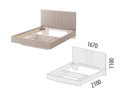 Каркас кровати Флоренция 904.01