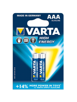 Батарейка AAA щелочная Varta LR3-2BL Longlife Power (High Energy 4903) в блистере 2шт.