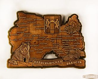 Магнит из бересты Новосибирск Карта