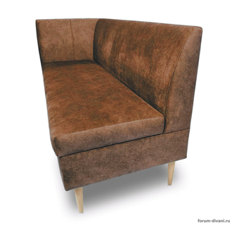 Кухонный ДИВАН "ФОРУМ-8Б" с боковой спинкой, Коричневый левый