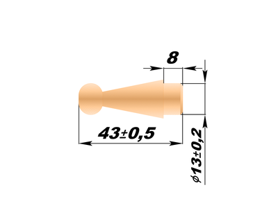 Крючок КМ 13-43 (ясень) 20 шт.