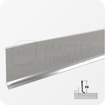 Плинтус из нержавеющей стали Лука Пл 60НСП.2700.001