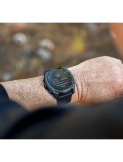 Часы Garmin Fenix 8 —51mm Solar Sapphire Carbon Gray DLC Titanium Black / Pebble Gray