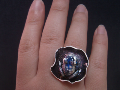 Мистическое кольцо с лягушкой "Лунная принцесса"