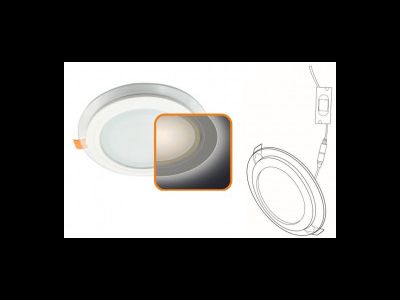 Светильник встраиваемый Ecola даунлайт 12W 6500K Круг Стекло подсветка 6K 160x35 DGRD12ELC