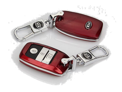 Красный пластиковый чехол для смарт ключа КИА