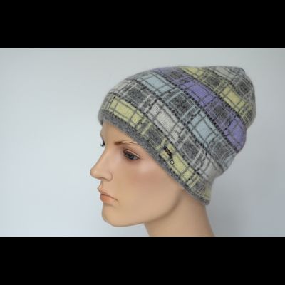 Шапка Vizio 1038 CY серая с желтым