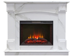 Электрокамин Carolina Marble WT с очагом Sparta 25.5 LED