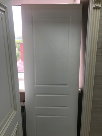 Межкомнатная дверь "Прага" эмаль белая (глухая)