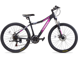 Горный велосипед TRINX N106 черно-розовый
