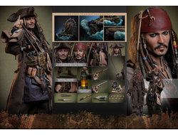 Капитан Джек Воробей (Джонни Депп, "Пираты Карибского Моря", Pirates of the Caribbean) - Коллекционная фигурка 1/6 JACK SPARROW (DX38) - HOT TOYS