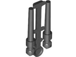 Minifigure, Utensil Wand, 2 on Sprue, Black (36752 / 6232209 / 6254374 / 6270027)