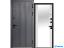 Дверь входная металлическая Luxor 2МДФ Вертикаль Зеркало купить в Челябинске | КВИРТЕК