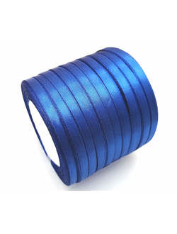 Лента атласная 6 мм, цвет синий арт. 40