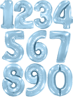 Шар-цифра 102 см с гелием Голубой