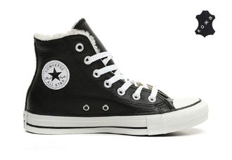 Кеды Converse Зимние кожаные черные