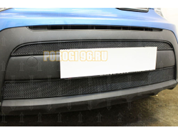 Защита радиатора Kia Soul 2017-2019 (2 части) black