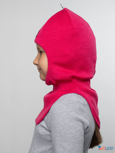 Шапка-шлем "NK"   20101-01, цвет ярко-розовый р. 52-54