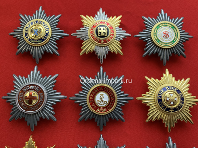 Коллекция звезд орденов Российской Империи, 9 штук без повторов!" Копии LUX!