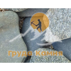 Галька плоская синяя речная, фракция 50-100 мм
