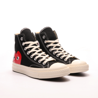 Кеды Converse Play Comme Des Garçons черные  высокие