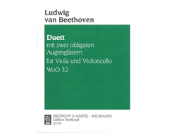 Beethoven Duet with two Obligato Eyeglasses WoO 32 for Viola and Violoncello