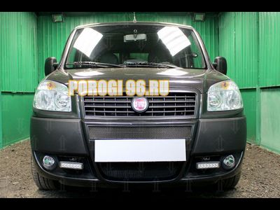 Защита радиатора Fiat Doblo (I рестайлинг) 2005-2014 black
