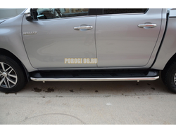 Защита штатного порога	d42 для Toyota Hilux 2018-