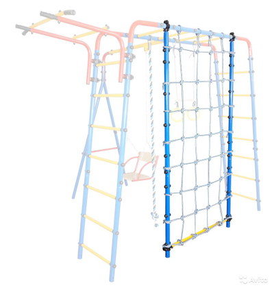 Детский спортивный комплекс серии «ЮНЫЙ АТЛЕТ» модель «Уличный-Плюс» с сеткой в Воронеже