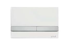 VitrA Панель системы смыва Select, стекло, цвет белый глянец, кнопки хром, 740-1100