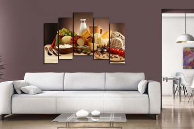 Модульная картина "Сытное ассорти"