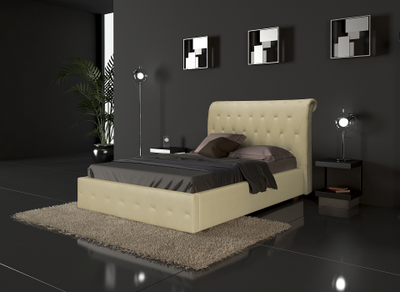 Кровать двуспальная MyCloud Бордо с подъемным механизмом, бельевым ящиком, мягкое изголовье