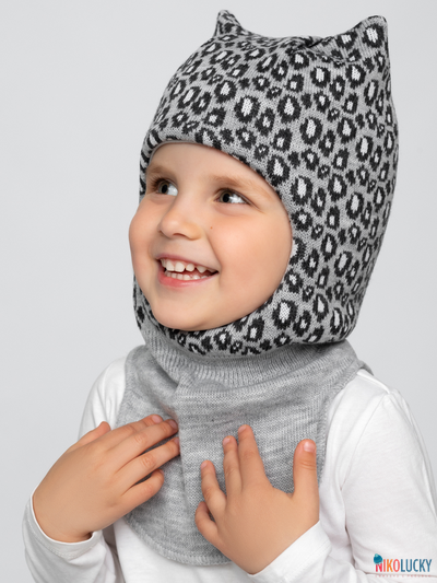 Шапка-шлем 24101-01 с утеплит,серый,темно-серый 50-52