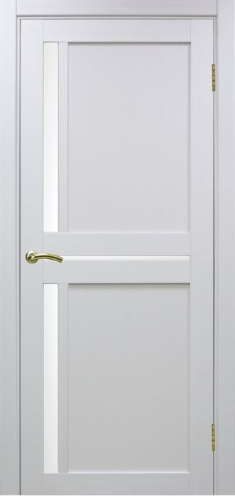 Межкомнатная дверь "Турин-523.221" белый монохром (стекло сатинато)