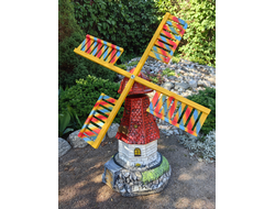 Мельница из полистоуна 85*50см   6.9кг  (лопасти из дерева крутятся) 7768/012281