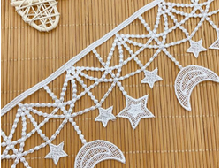 КРУЖЕВНАЯ ЛЕНТА, 9.3 СМ. АРТ. К-00031, 1 МЕТР. ЦВЕТ: Белый